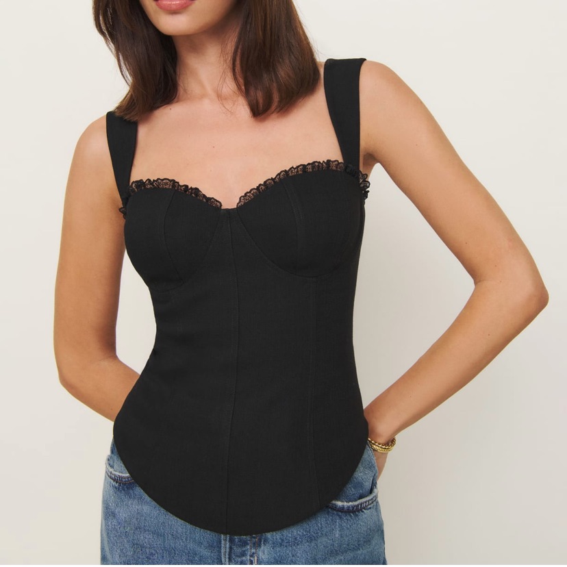 Reformation Alisa Top Black